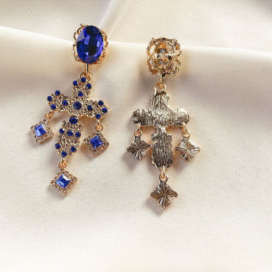 Brinco Cruz Chipre Azul