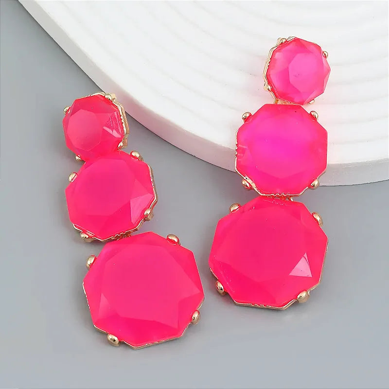 Brinco Sorrento Rosa Neon