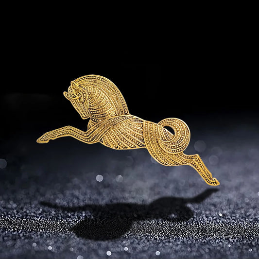 Broche Cavalo Dourado