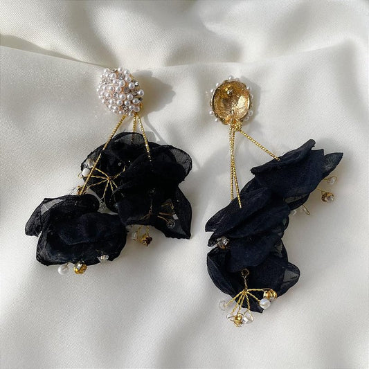 Brinco Molina Preto com Pérola