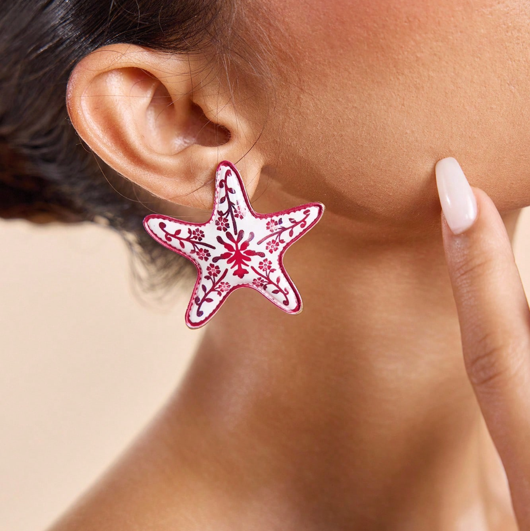 Brinco Estrela Mar Serena Pink