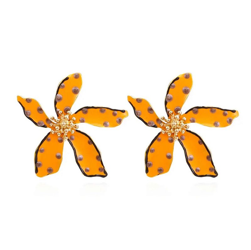 Brinco Flora Laranja