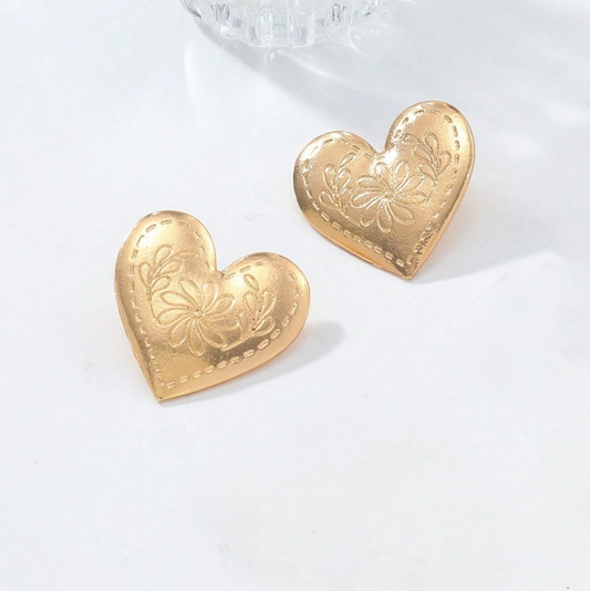 Brinco Coração Dourado